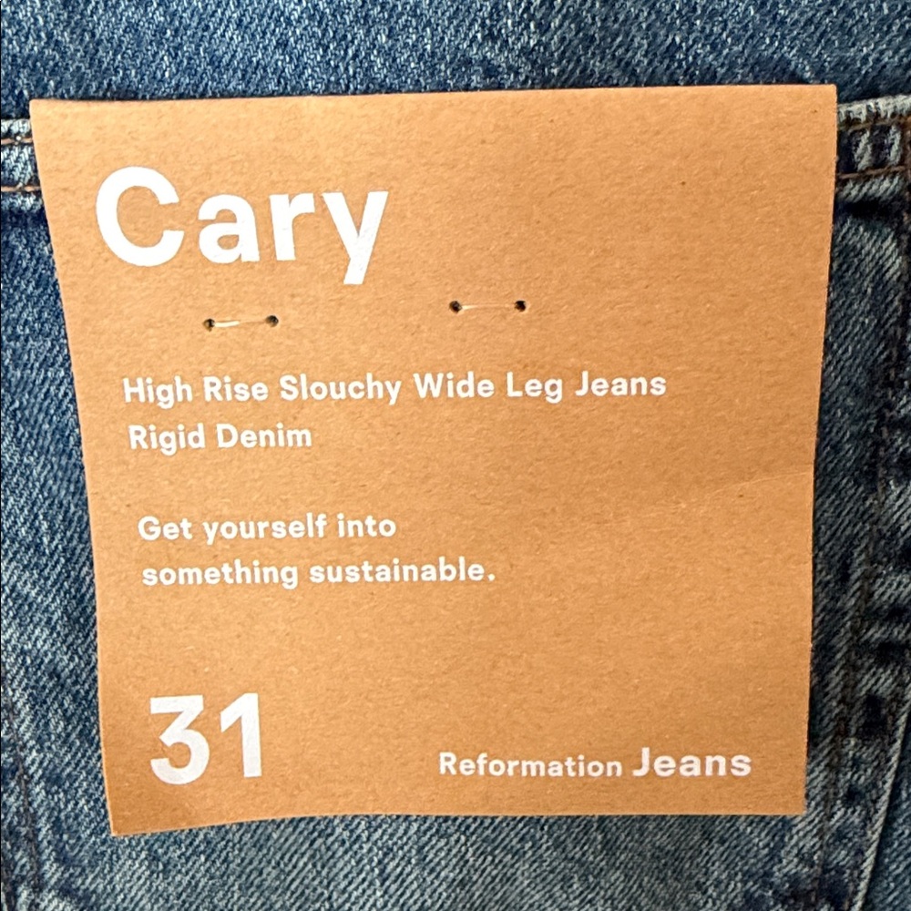 Reformation Cary High Rise Slouchy Wide Leg Jeans Size 31 - Picture 8 of 10